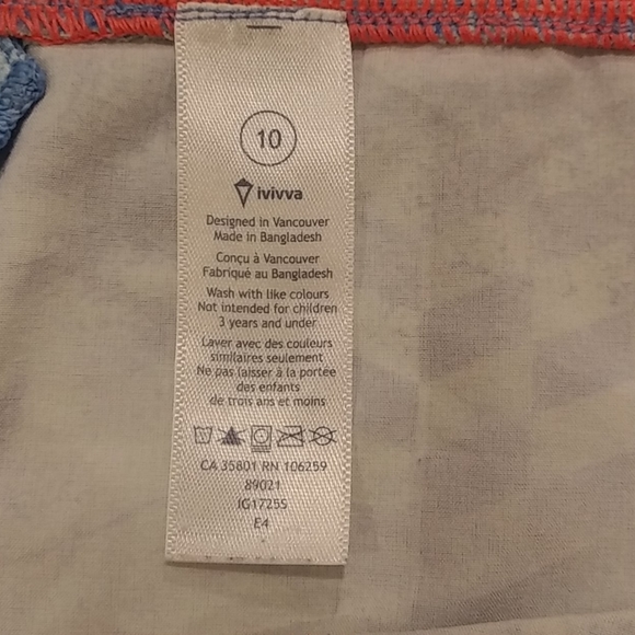 Ivivva Blue Patterned Activity Tank Top Size 10 - Picture 8 of 9